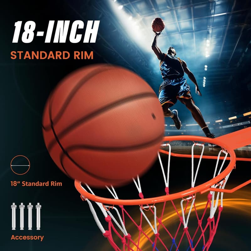 Basketballkorb mit Wandhalterung – Standardgröße 45 cm, innen/außen geeignet