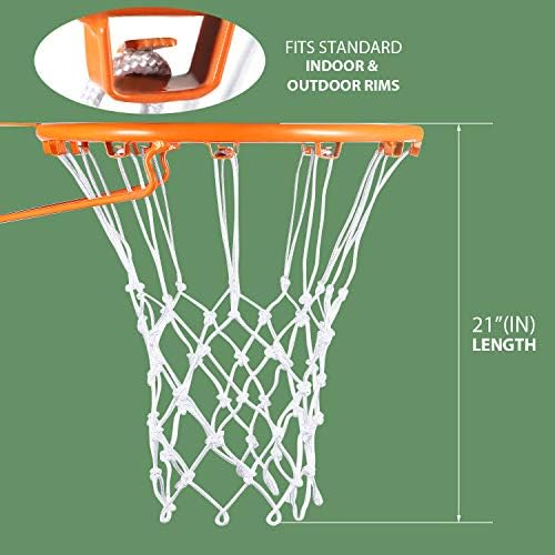 Wetterfestes Basketballnetz für Standardkörbe mit 12 Schlaufen