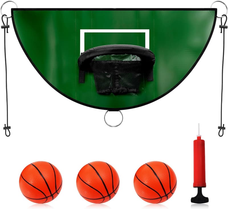Basketballkorb für Trampolin mit abreißbarem Rand – für Kinder und Erwachsene