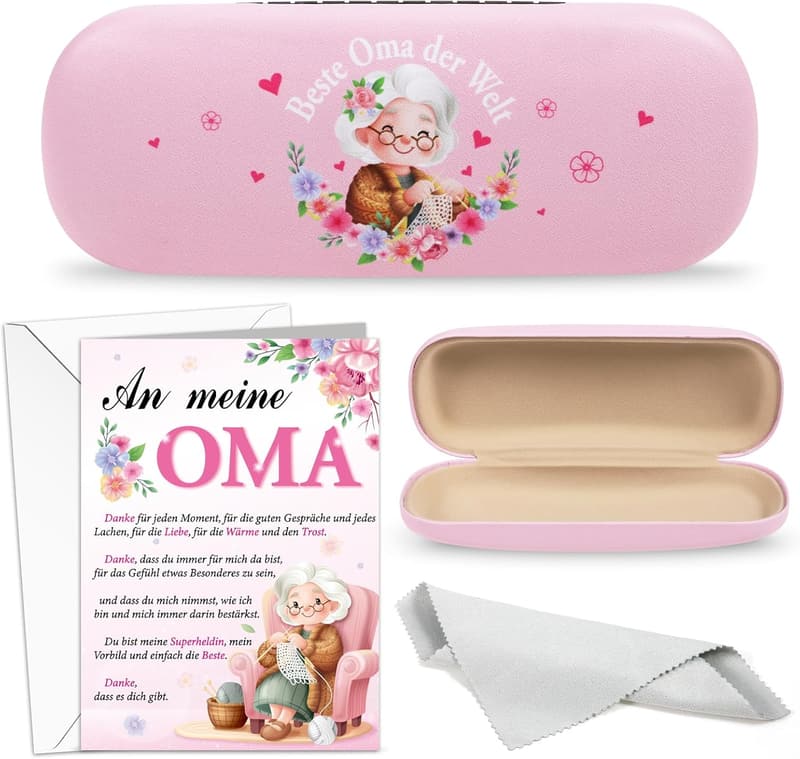 Brillenetui für Oma und Opa mit Karte – Geschenkidee zum Geburtstag