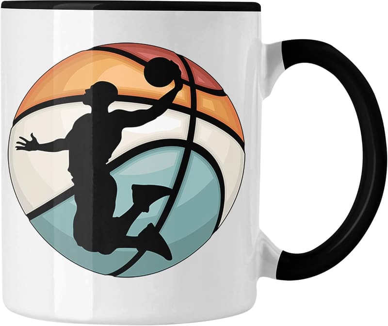 Lustige Basketball Tasse für Trainer und Spieler (Schwarz)