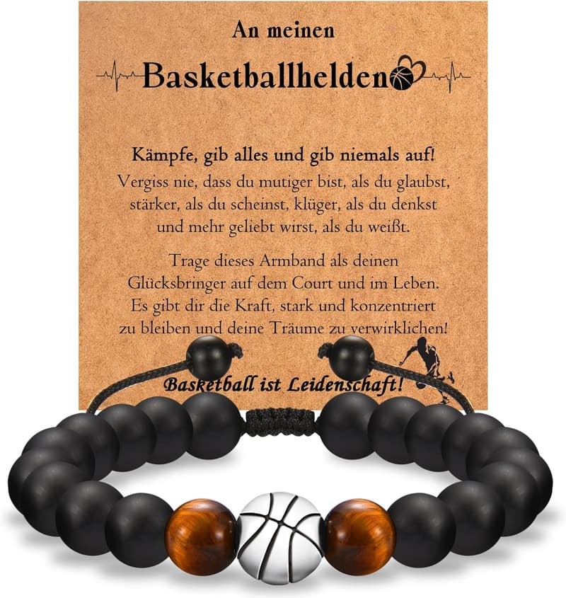 Fußball-Basketball-Armband für Jungen – Geschenk zum Geburtstag oder zur Einschulung