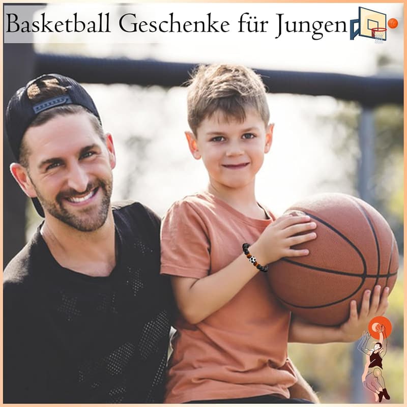 Fußball-Basketball-Armband für Jungen – Geschenk zum Geburtstag oder zur Einschulung