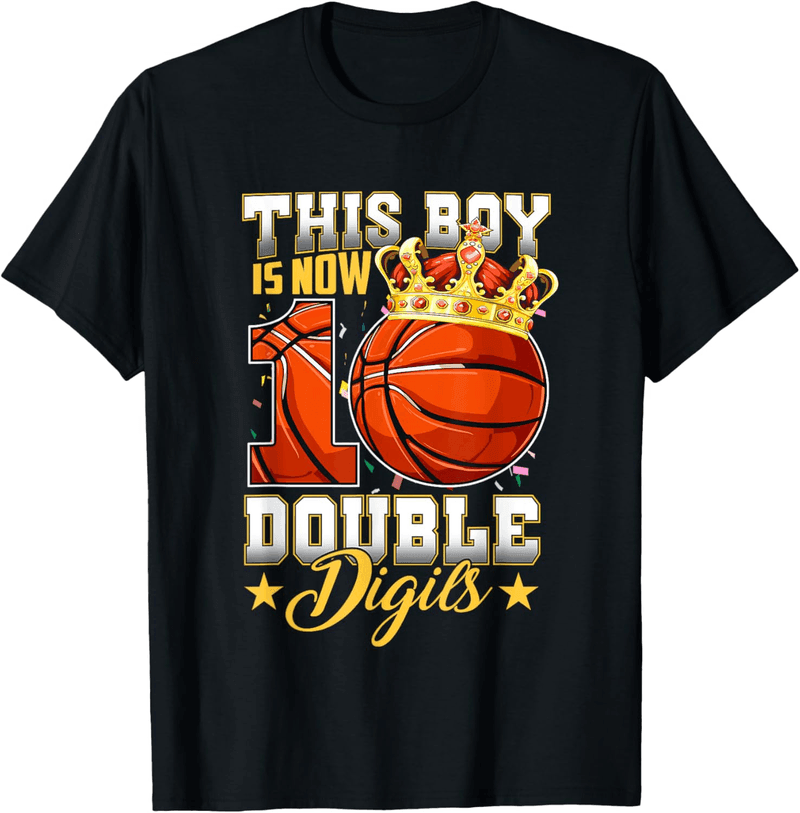 10 Jahre Basketball-Geburtstag T-Shirt für Jungen