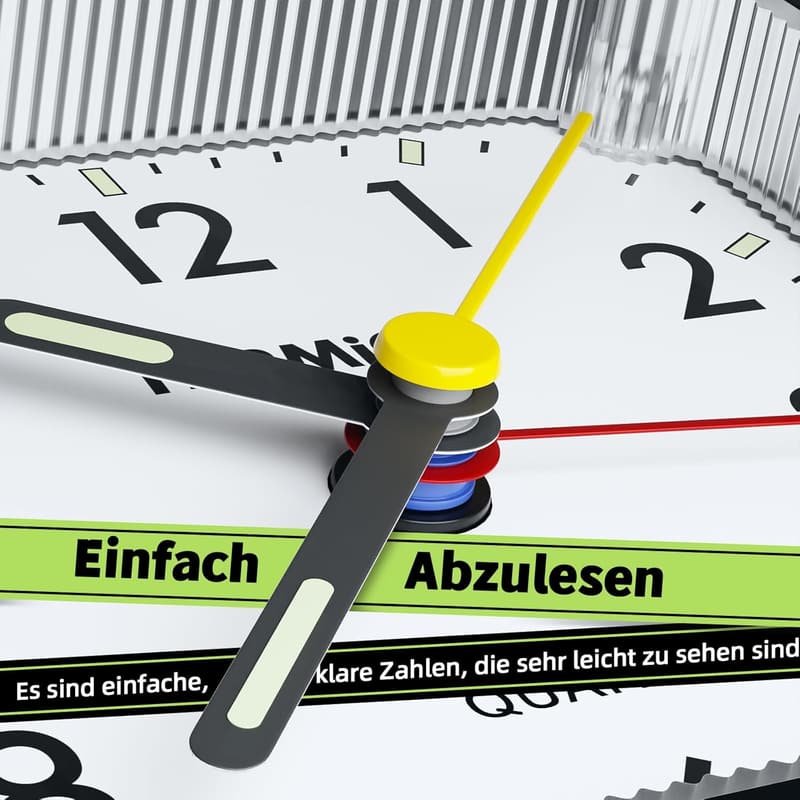 Geräuschloser Reisewecker mit Licht und Schlummerfunktion für Tiefschläfer