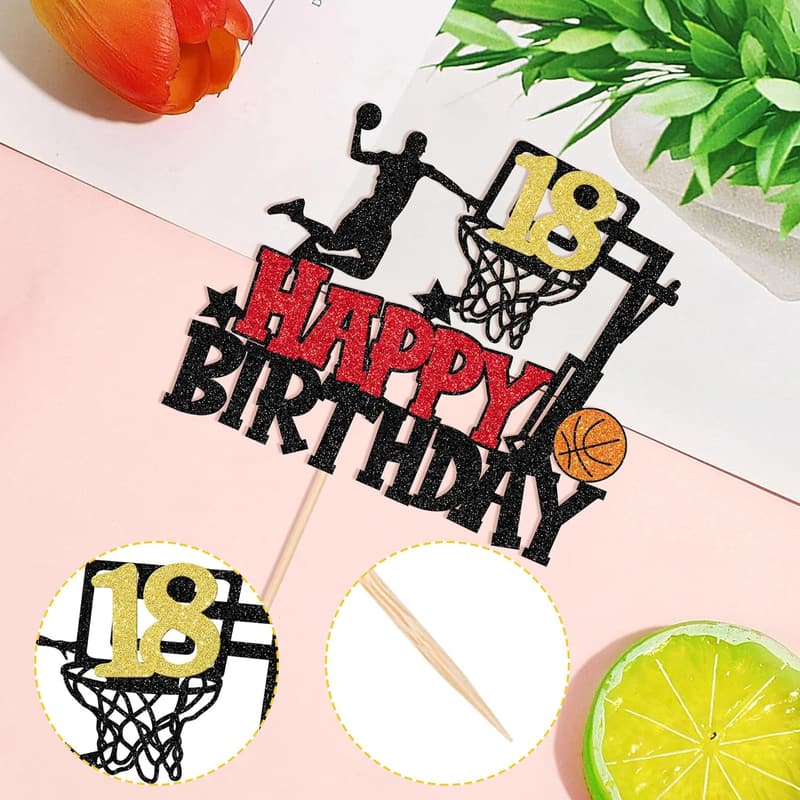 Basketball-Tortendeko für den 18. Geburtstag - Spieler Slam Dunk