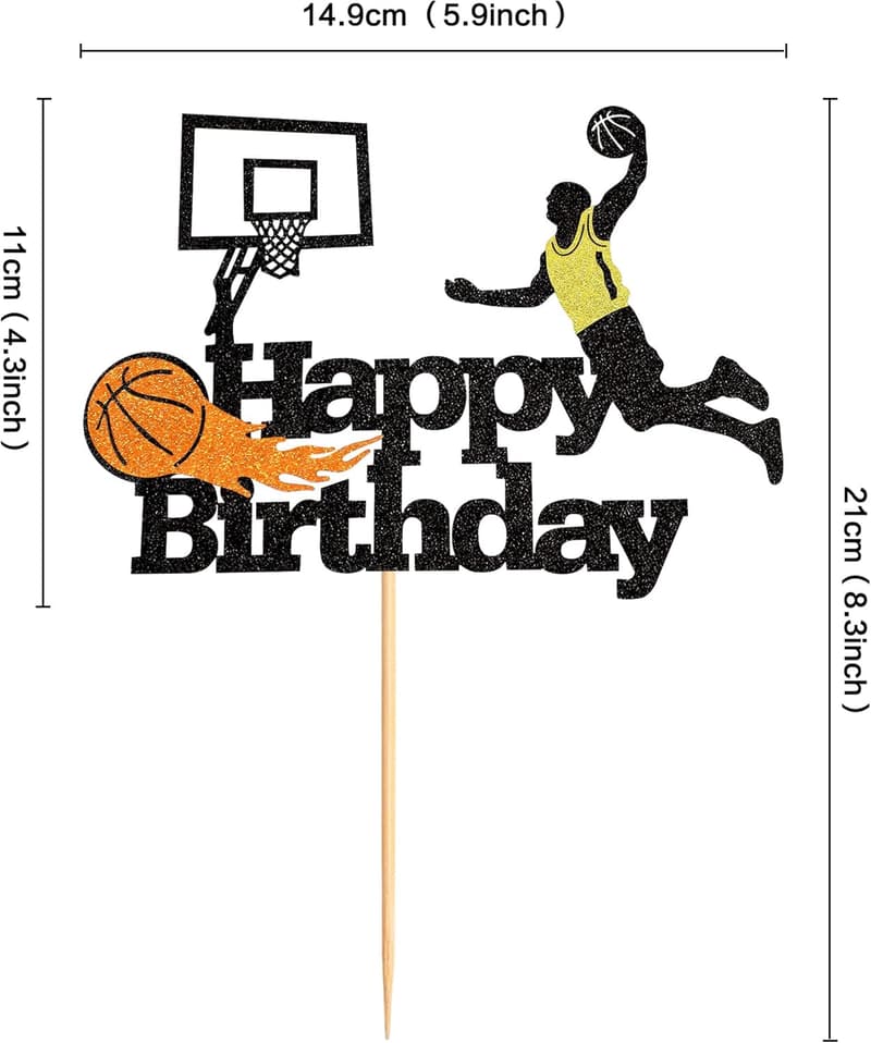 Basketball Kuchenaufsatz für Geburtstagsfeiern für Männer und Jungen