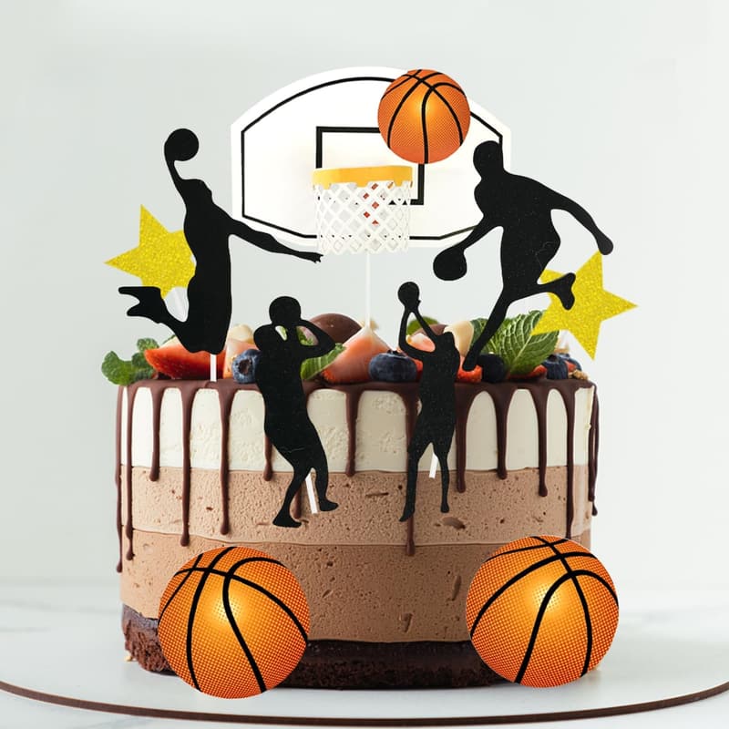 Basketball Geburtstags-Kucheneinsatz-Set, 29-teilig, für Mottopartys