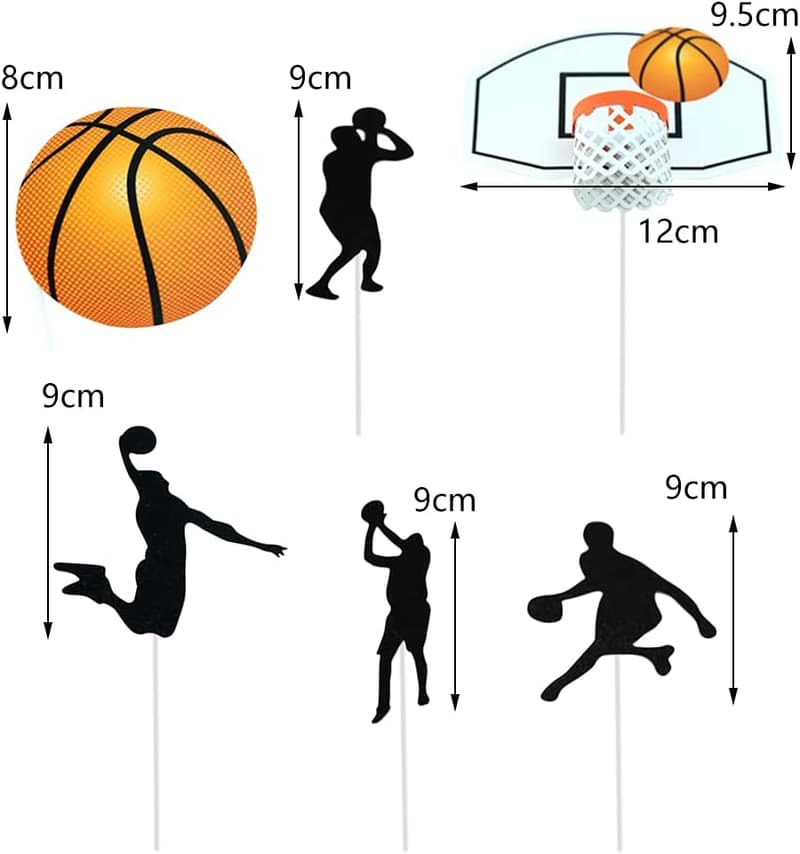 Basketball Geburtstags-Tortendeko für Jungen - 6 Teile