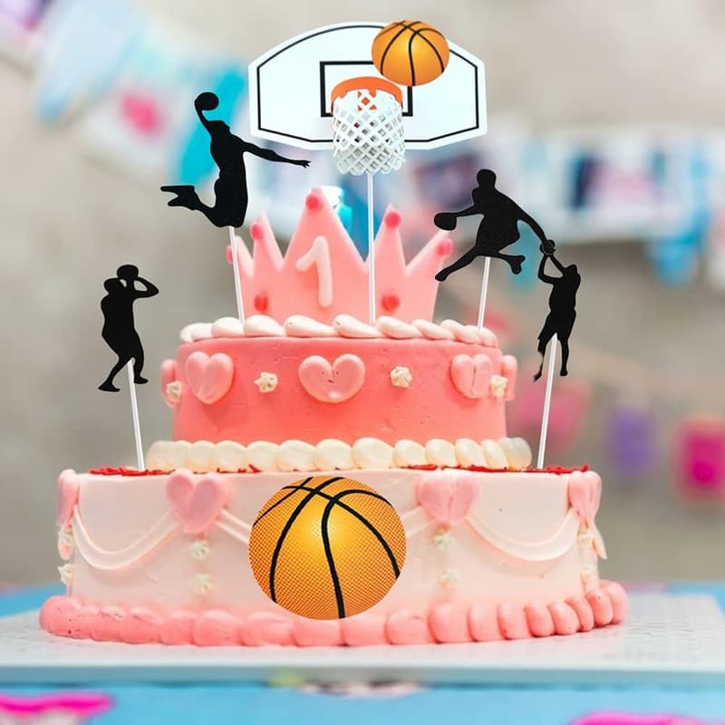 Basketball Geburtstags-Tortendeko für Jungen - 6 Teile