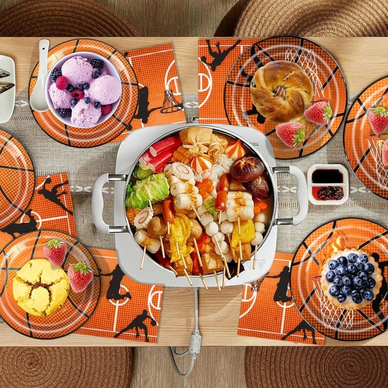 Basketball Geburtstag Partygeschirr Set für 20 Gäste, 100 Teile