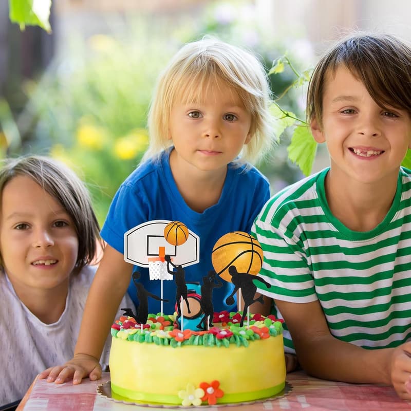 Basketball Tortendeko für Jungen – 6 Stück Geburtstag Topper