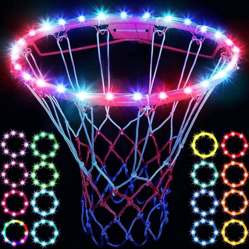 LED Basketballkorb-Licht für Außen, bunt mit Fernbedienung, PVC