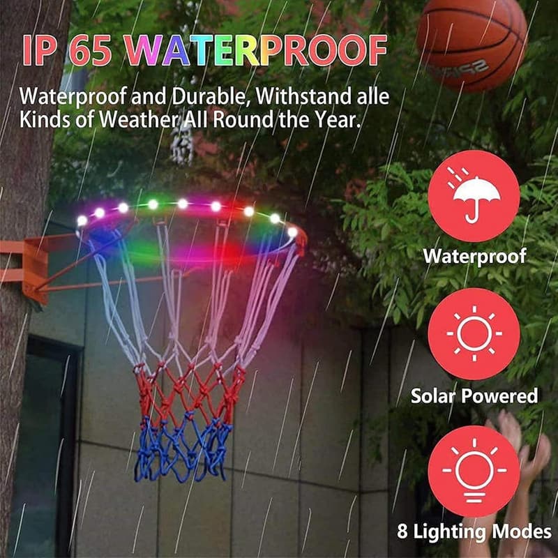 Basketballkorb-Licht mit Fernbedienung, schlagfest für Außenbereiche