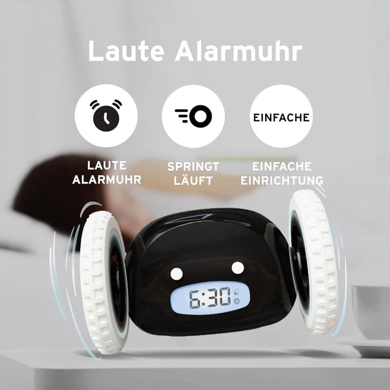 Lauter Digitalwecker für Erwachsene und Jugendliche auf Rollen, lustiges Geschenk