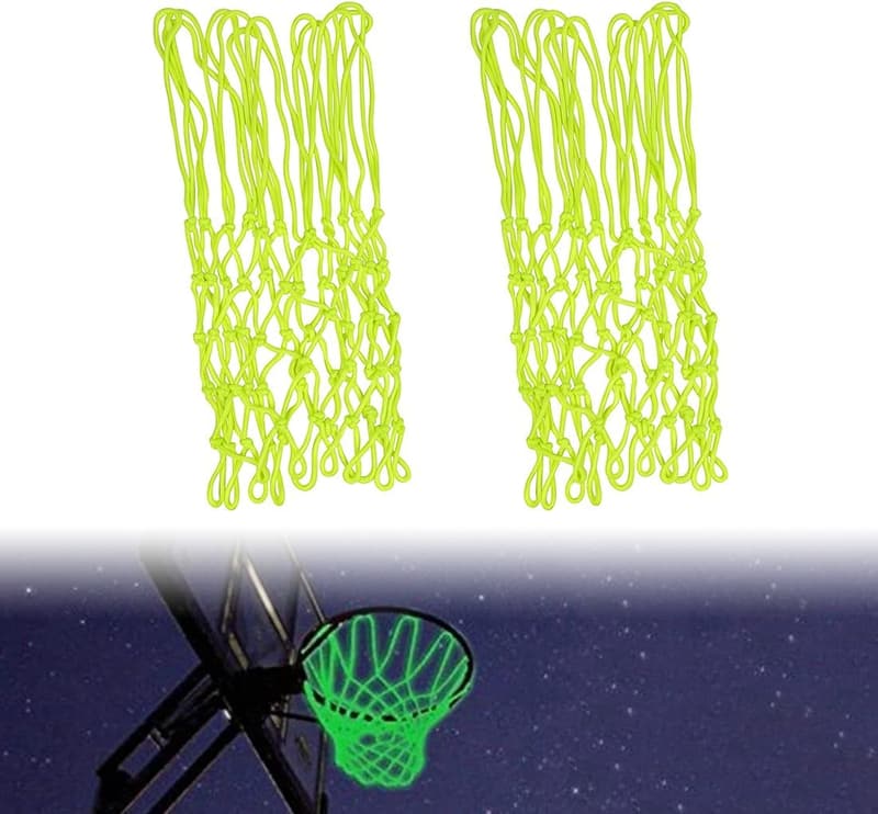Fluoreszierendes Basketballnetz aus Nylon für Indoor- und Outdoor-Sportarten