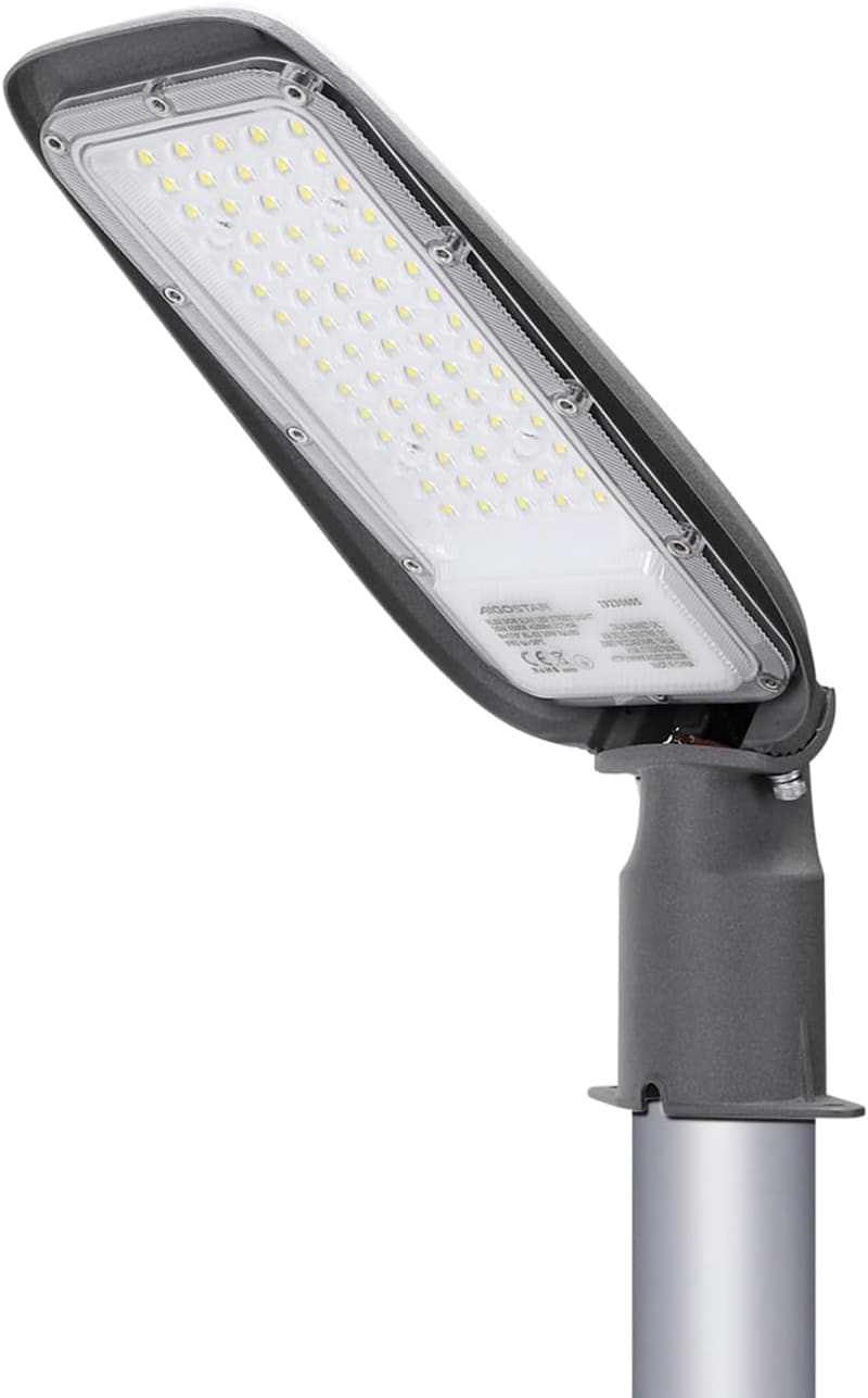 Aigostar 50W LED-Strassenleuchte, 4500LM, IP65 wasserdicht, 6500K