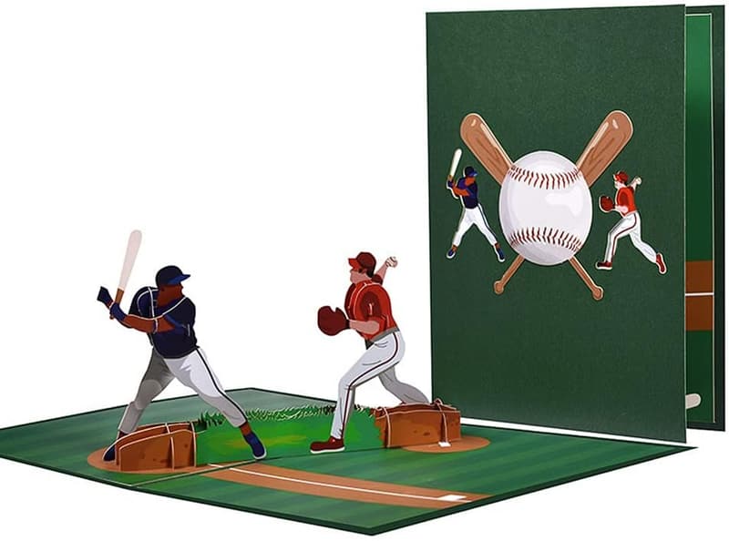 3D Baseball Geburtstagskarte mit Umschlag für Abschlüsse und Aufmunterung