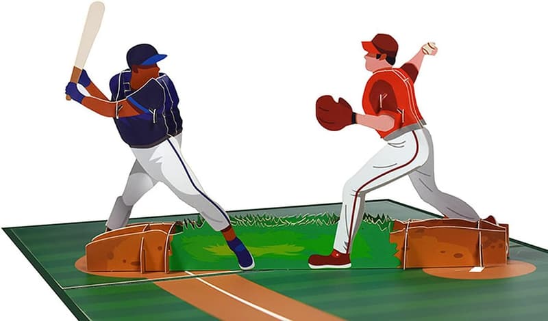 3D Baseball Geburtstagskarte mit Umschlag für Abschlüsse und Aufmunterung