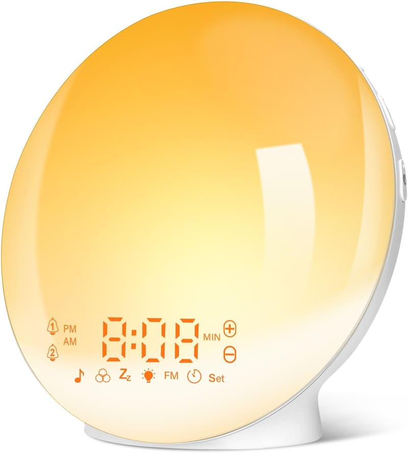 Lichtwecker mit Sonnenaufgangssimulation und 7 Naturgeräuschen