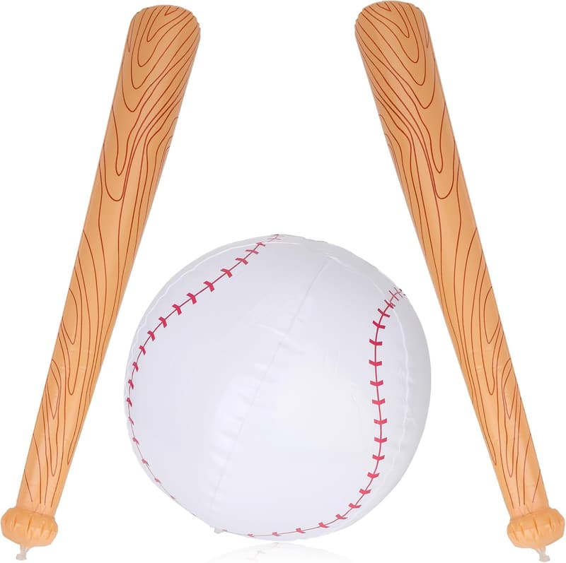 Aufblasbares Baseball-Set mit 2 Schlägern und Ball für Poolpartys