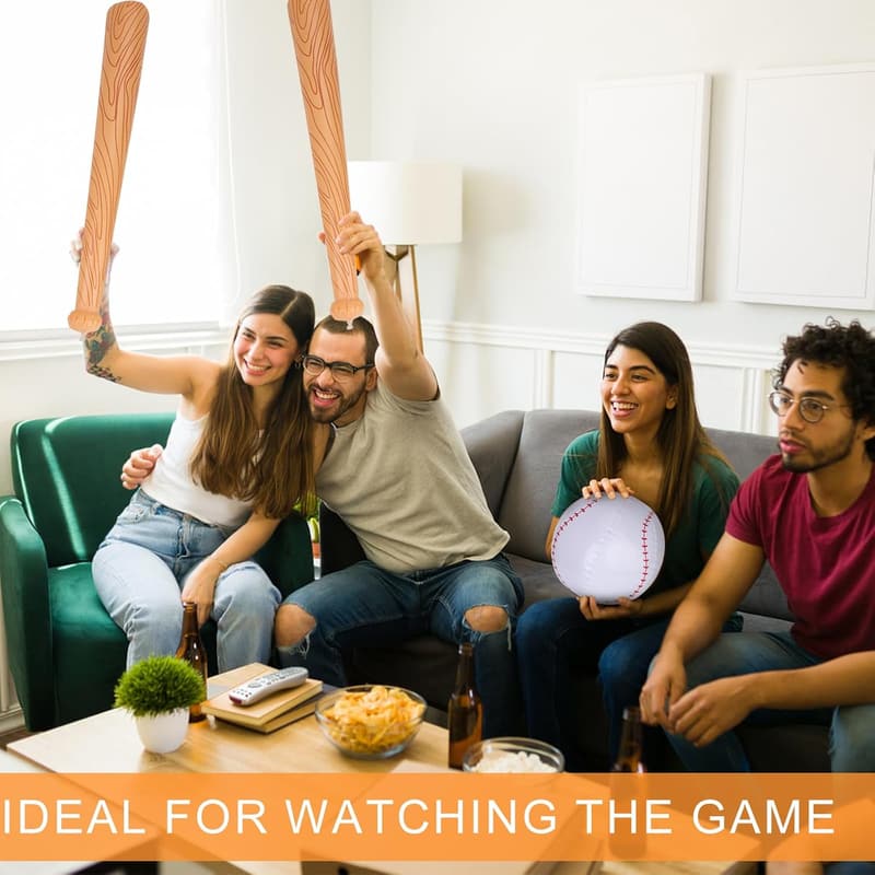 Aufblasbares Baseball-Set mit 2 Schlägern und Ball für Poolpartys