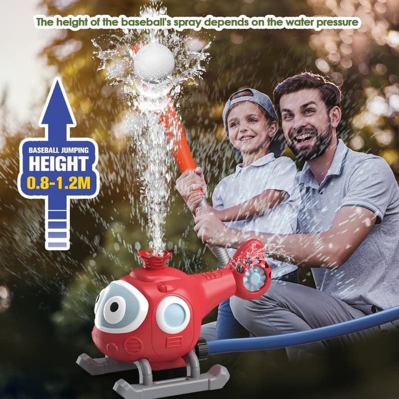 Sommer-Outdoor-Wassersprinkler-Baseballspielzeugset für Kinder