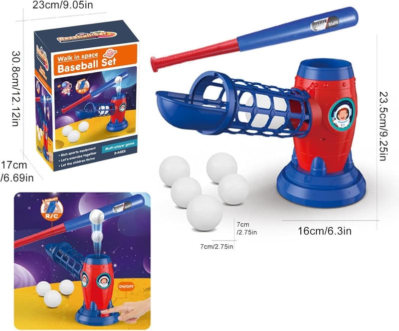 T-Ball Set für Kinder 3-8 Jahre mit Schlagmaschine - Outdoor Spielzeug