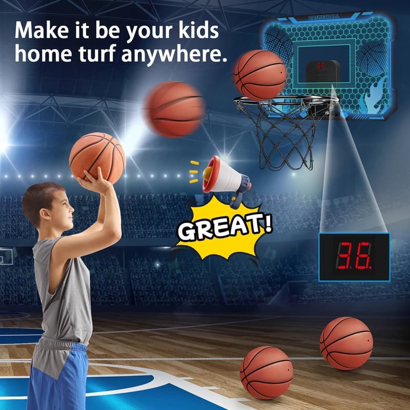 LED-Basketballkorb für Kinder mit Fernbedienung – Geschenk für 4-12-Jährige