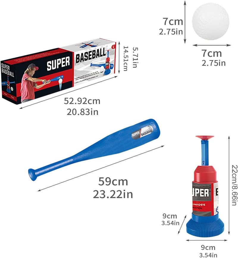 Automatischer Tee Ball Werfer für Kinder – Leichtes Baseball Set für draußen und drinnen