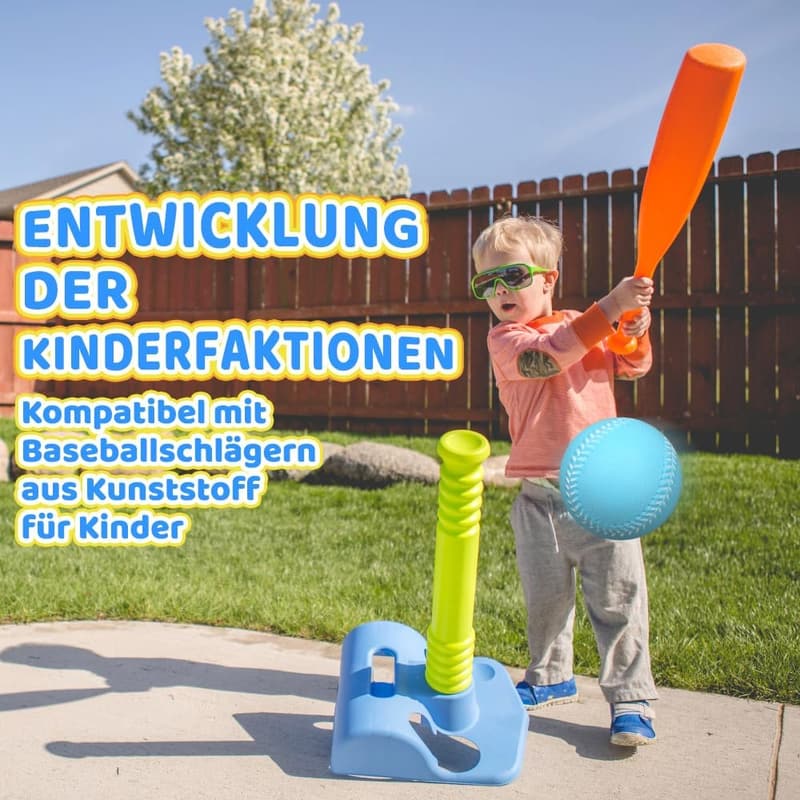 Baseballset für Kinder (3-5 Jahre) mit 6 Softbällen und Schläger