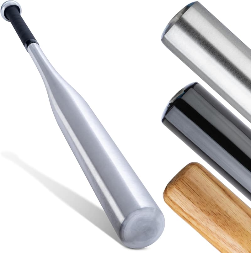 Baseballschläger aus Holz oder Aluminium mit rutschfestem Griff, 31 Zoll