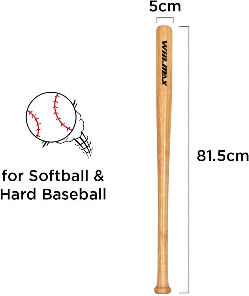 WIN.MAX Baseballschläger aus Aluminiumlegierung mit Gummigriff 32