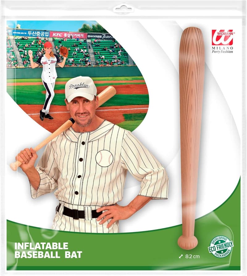 Aufblasbarer Baseballschläger für Mottoparty - 82 cm