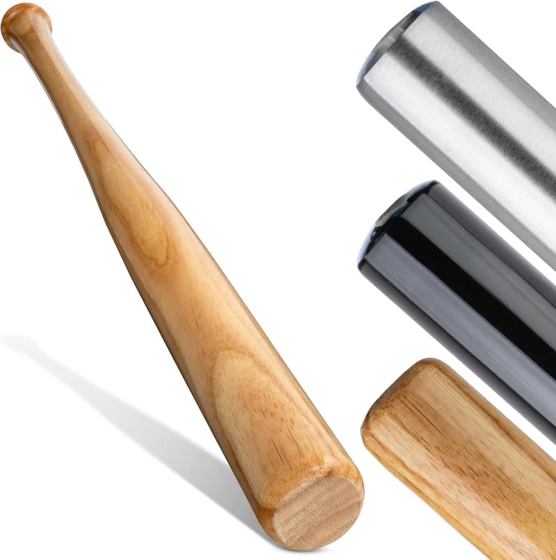 Baseballschläger aus Holz oder Aluminium mit rutschfestem Griff, 31 Zoll