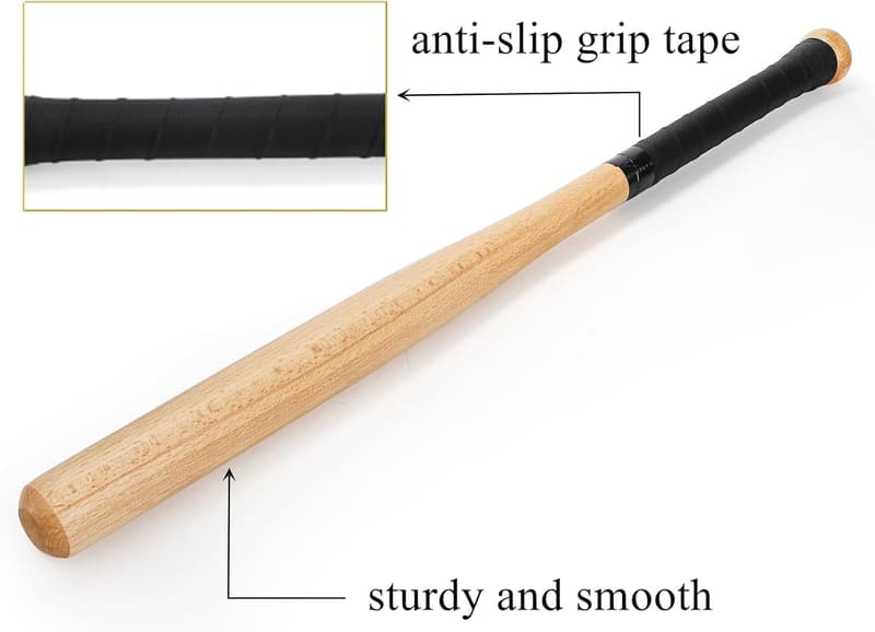 Tebery 73,7 cm Holz-Baseballschläger für Selbstverteidigung und Übung