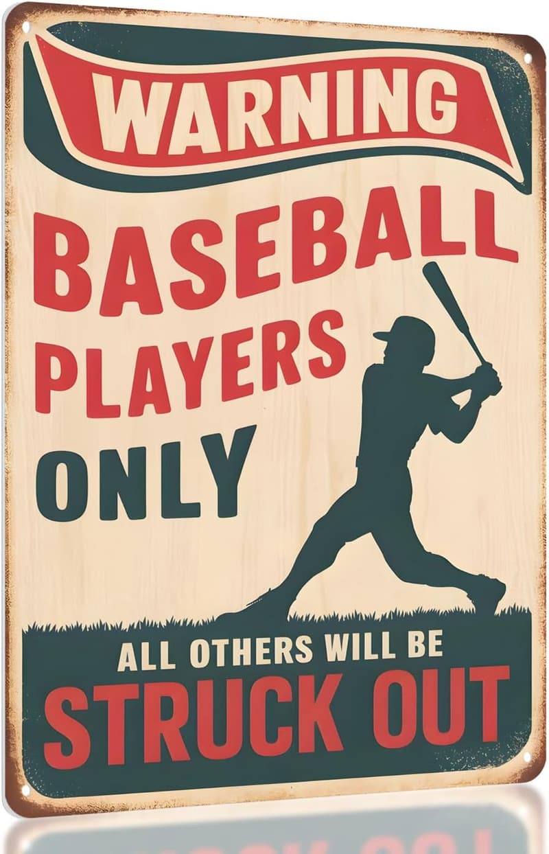 Baseball-Zimmerschild für Jungen – coole Dekoration für das Schlafzimmer