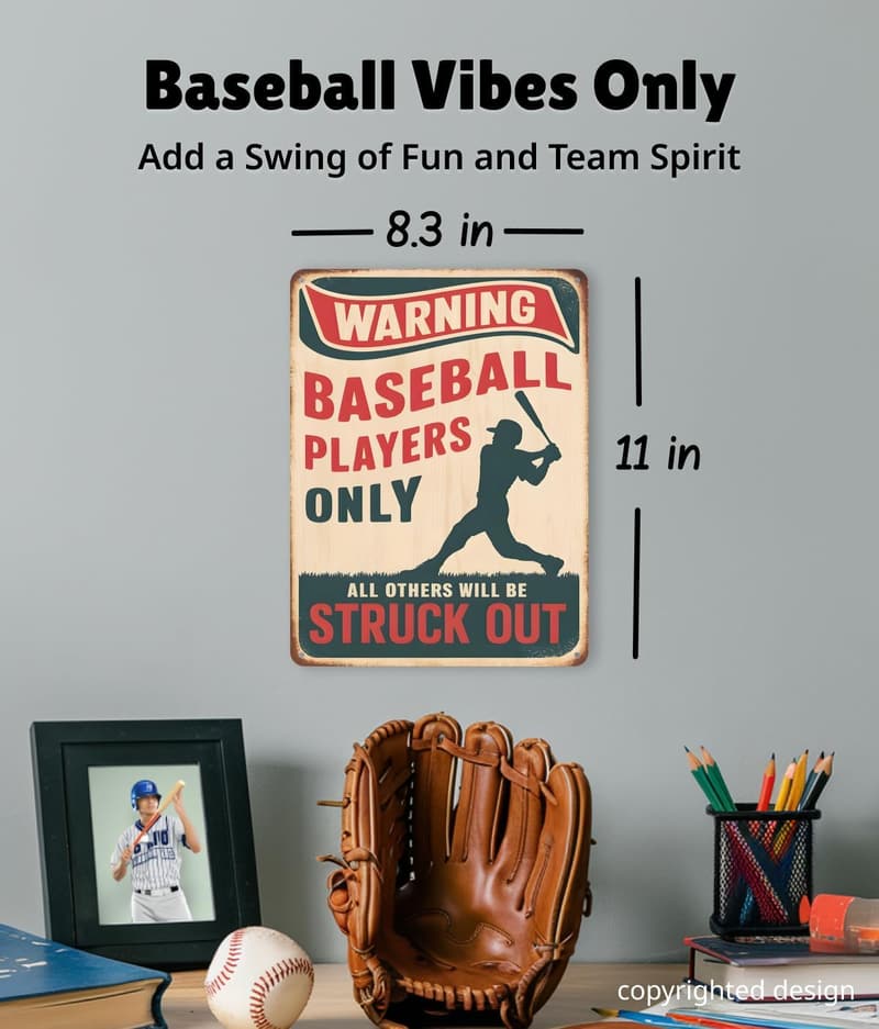 Baseball-Zimmerschild für Jungen – coole Dekoration für das Schlafzimmer