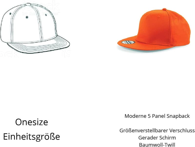 Lustige Bestickte Snapback-Kappe für Herren