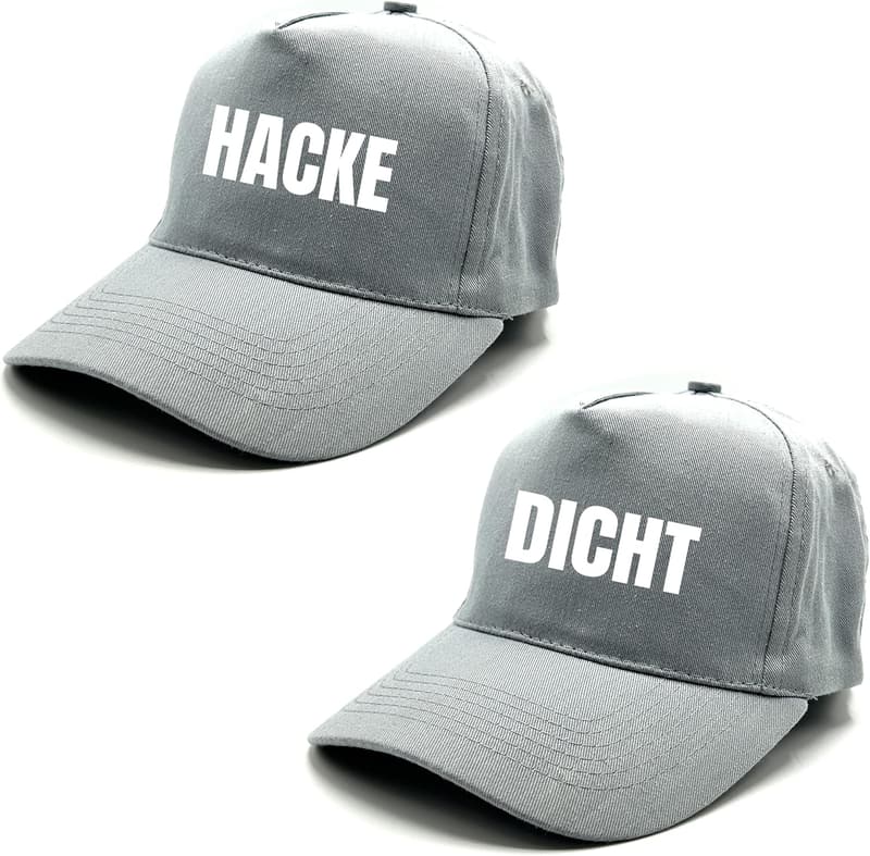 Herzbotschaft Baseball Caps Set mit Spruch | Unisex | Hochwertiger Druck