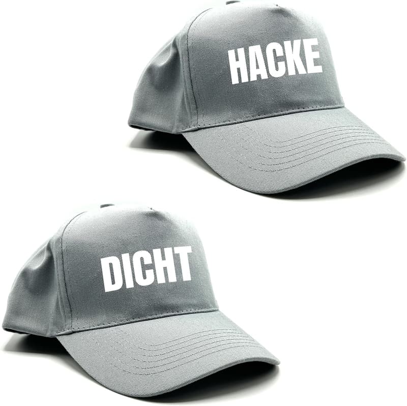 Herzbotschaft Baseball Caps Set mit Spruch | Unisex | Hochwertiger Druck