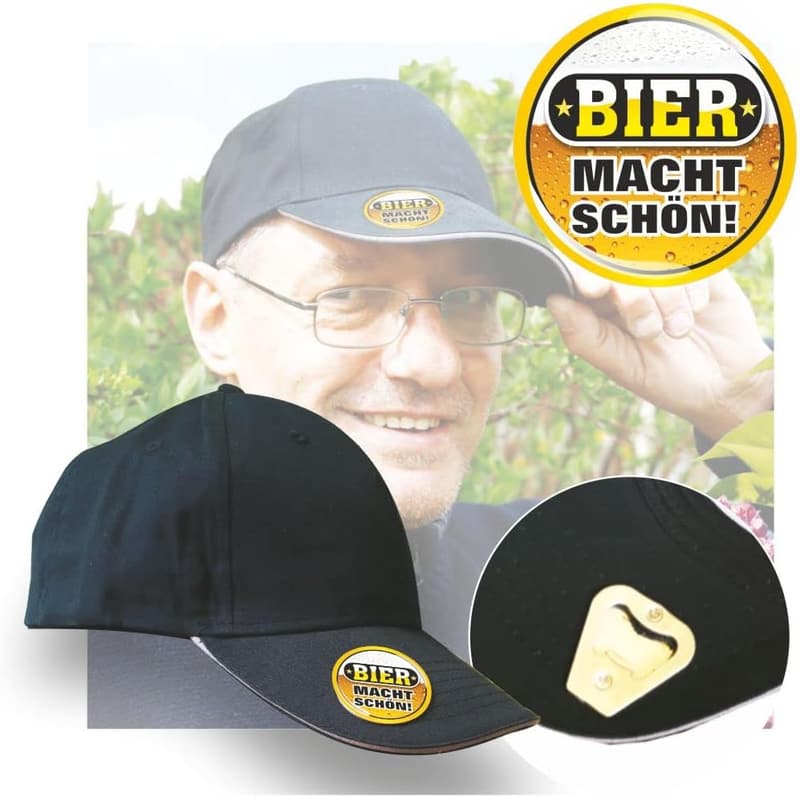 Geburtstags-Basecap mit Flaschenöffner und 3D-Label für Männer