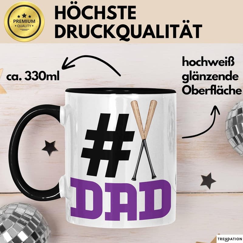 Tasse für den besten Papa – Lustiges Vatertagsgeschenk (Schwarz)