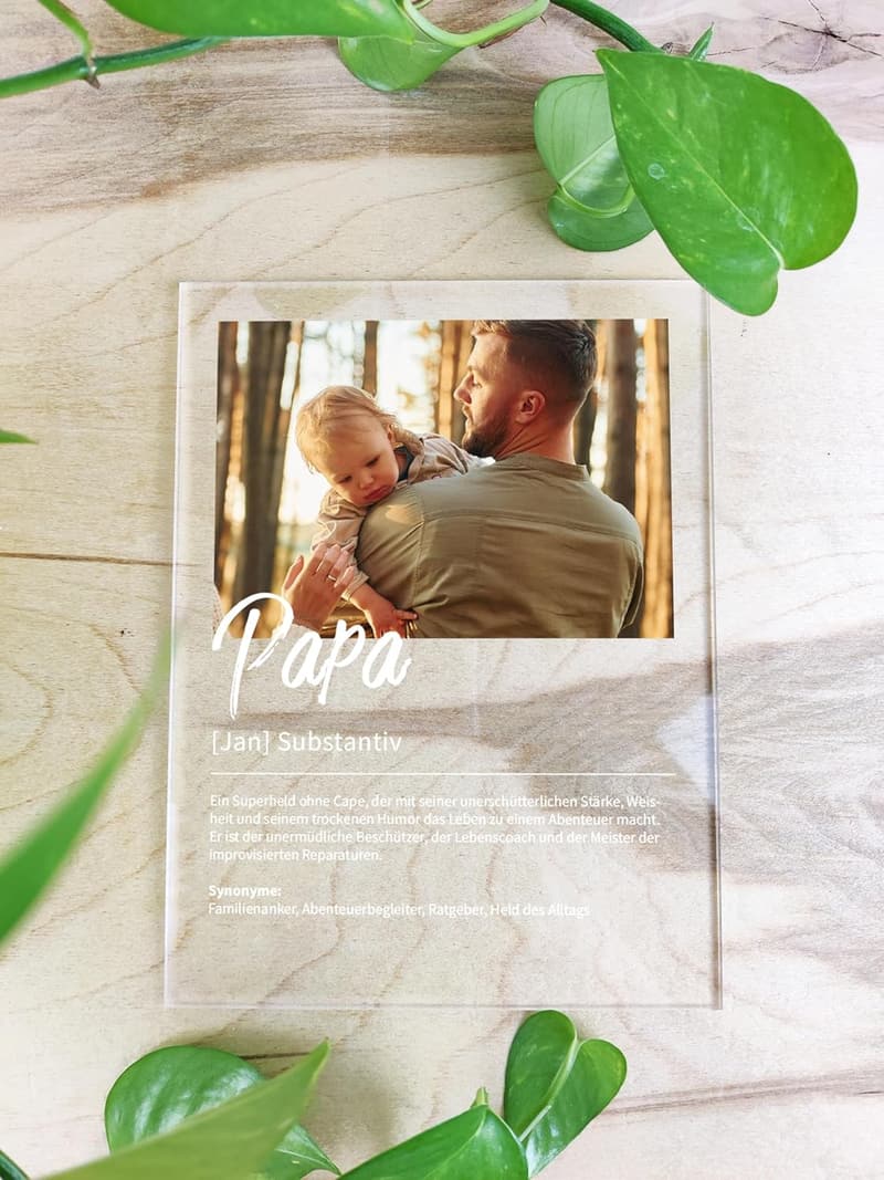 Personalisiertes Acrylfoto für Papa - Geburtstagsgeschenk