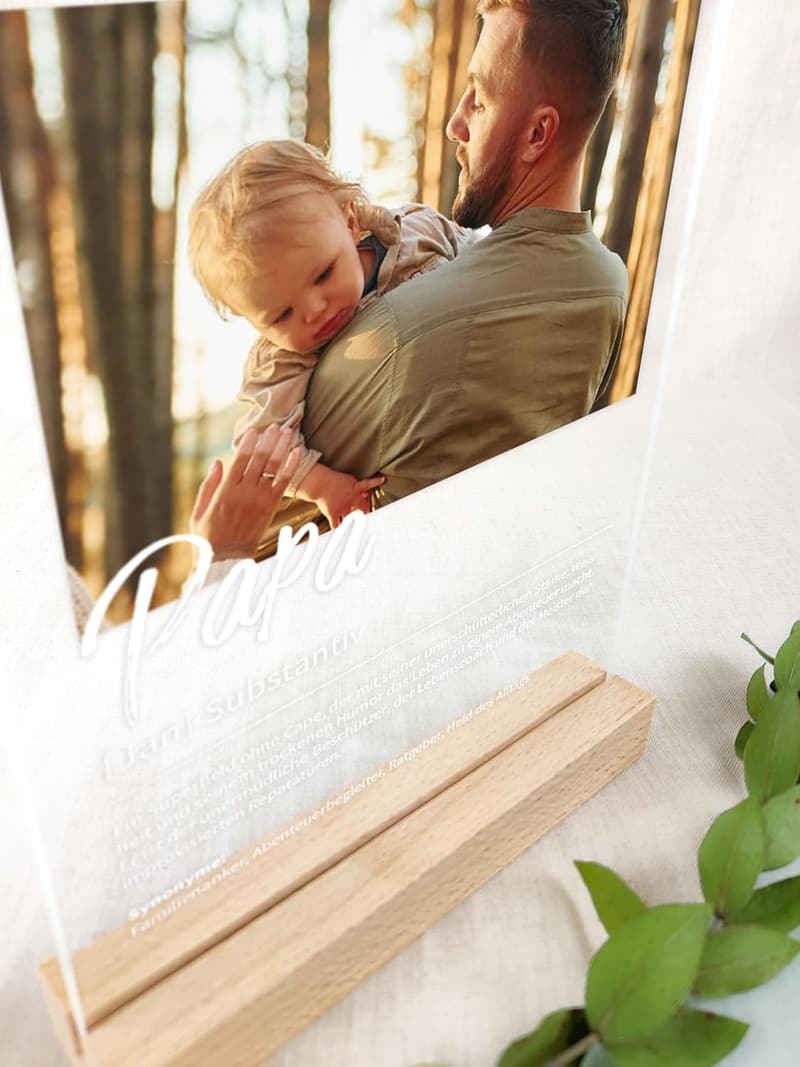 Personalisiertes Acrylfoto für Papa - Geburtstagsgeschenk