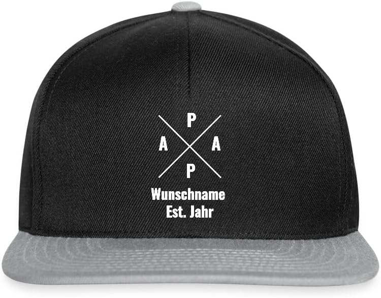 Personalisierbare Snapback Cap mit Papa-Wappen für Vatertag