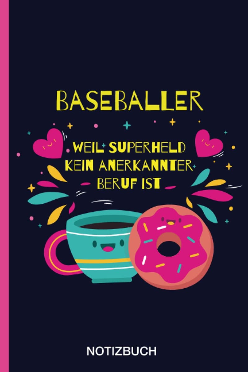 Notizbuch für Baseball-Fans: Liniertes A5-Tagebuch für Kollegen oder Freunde