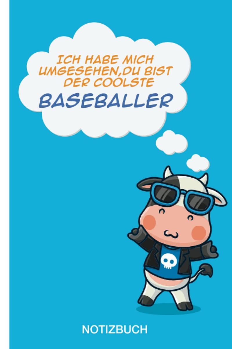 Abschiedsgeschenk Notizbuch für Baseballer - A5, liniert, 120 Seiten