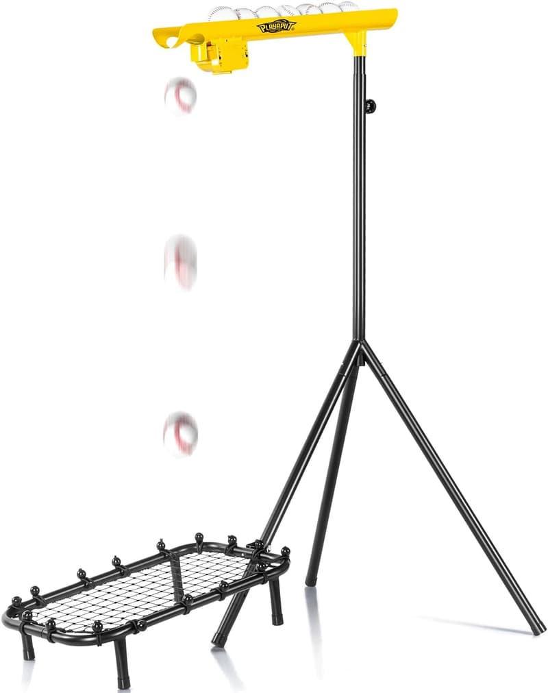 Baseball-Wurfmaschine mit verstellbarem Netz und elektrischem Motor
