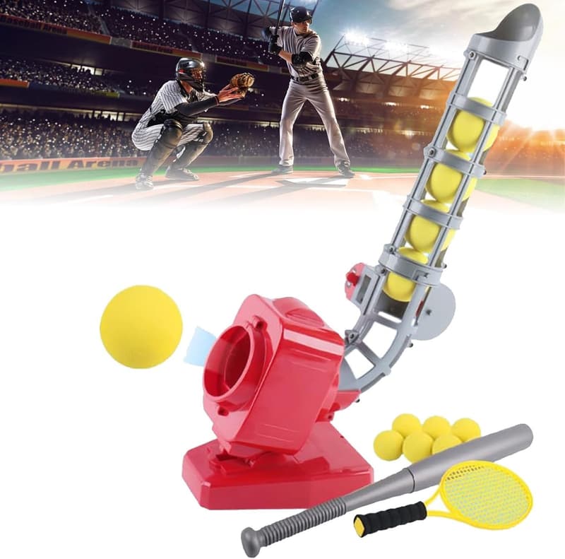 Automatische Baseball-Pitching-Maschine für Kinder und Erwachsene mit 6 EVA-Bällen